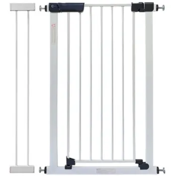 Callowesse Kuvasz Tall & Narrow Stair Gate 80-87cm x H96cm | Bundle including 14cm Extension | Suitable for Doors and Stairs | White