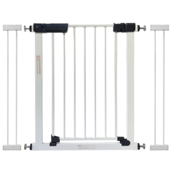 Callowesse Kuvasz Narrow Safety Gate | 94-101cm x H76cm Bundle including 2x 14cm Extension | Suitable for Child or Pet| White