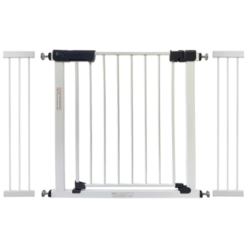 Callowesse Kuvasz Stair Gate 118-125cm x H76cm Bundle including 2x 21cm Extension | Suitable for Doors and Stairs | White