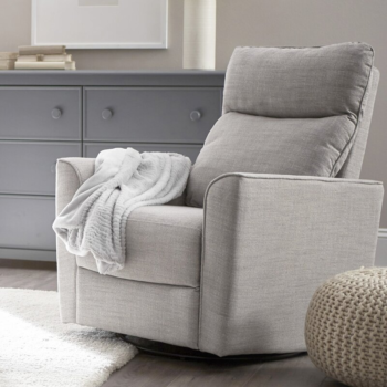 Obaby Savannah Swivel Glider Recliner Chair - Pebble
