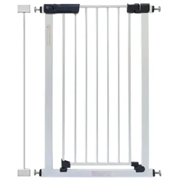 Callowesse Kuvasz Tall & Narrow Child & Pet Safety Gate 73-80cm x H96cm| Bundle including 7cm Extension | Suitable for Doors and Stairs | White