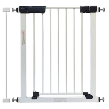 Callowesse Kuvasz Narrow Stair Gate 73-80cm x H76cm Bundle including 7cm Extension | Suitable for Doors and Stairs | White