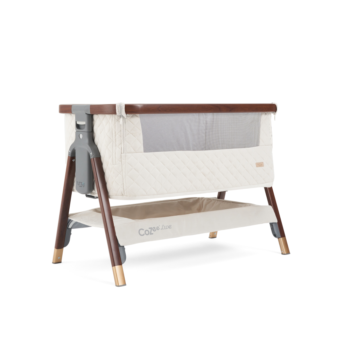 Tutti Bambini CoZee Luxe Bedside Crib Walnut & Cream