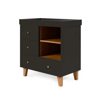 Tutti Bambini Como Chest Changer - Slate Grey & Rosewood
