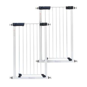 Callowesse Kuvasz Tall & Narrow Stair Gate Pack of 2 - White | 66-73cm x H96cm | Suitable Stairs & Doors