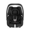 Front view of Maxi-Cosi CabrioFix i-Size baby car seat with head support and 3-point harness.