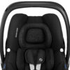 Close-up front view of Maxi-Cosi CabrioFix i-Size car seat highlighting soft padded side support.