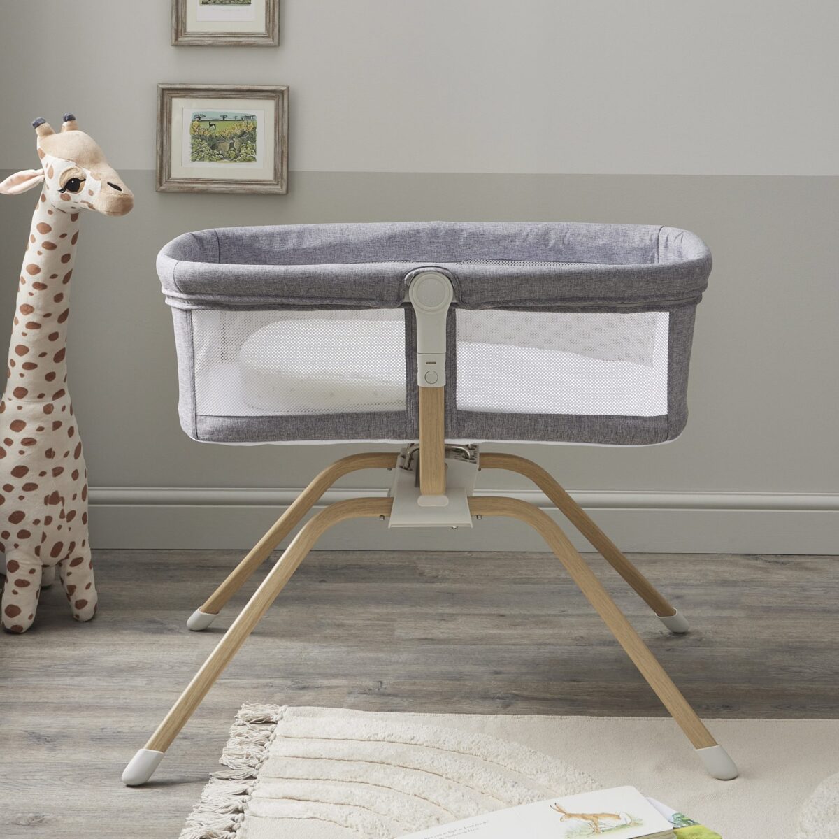 Babymore Air Motion Gliding Crib - Slate - Image 6
