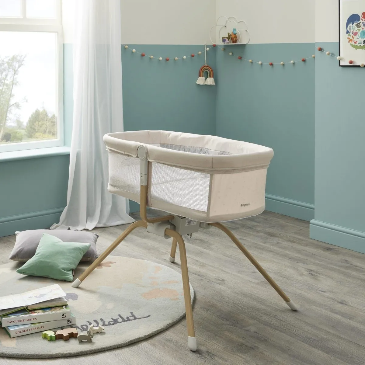 Babymore Air Motion Gliding Crib - Cream - Image 5