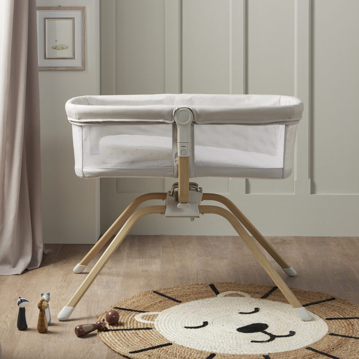 Babymore Air Motion Gliding Crib - Grey - Image 6