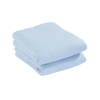 Cuddles Collection 2 Pack Cot Bed Fitted Sheets - Blue