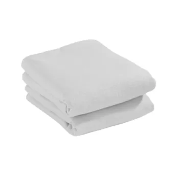 Cuddles Collection Plain Cot Bed Sheets - White