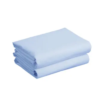 Cuddles Collection Plain Cot Sheets - Blue