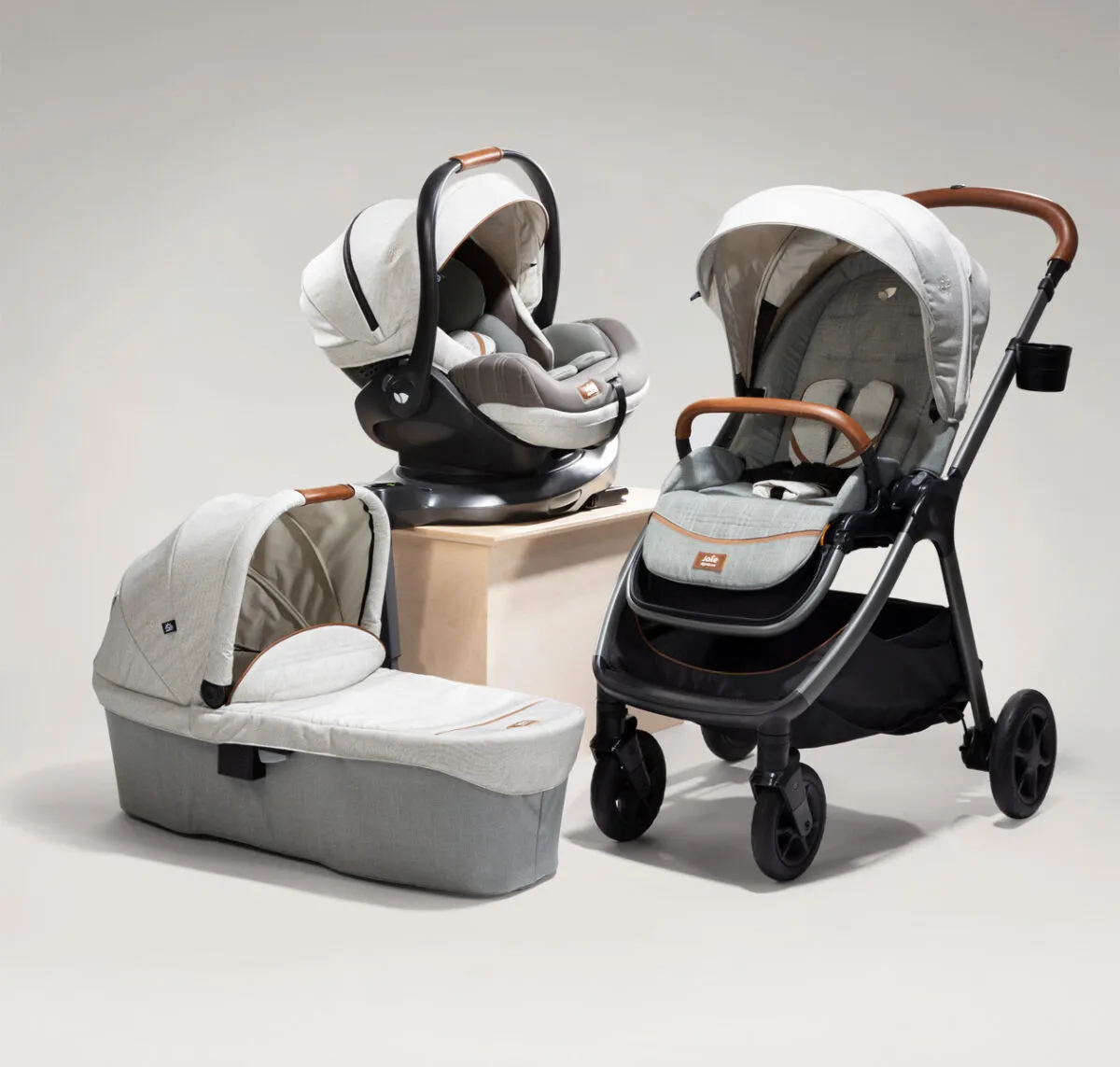 Joie Finiti Flex Travel Ready Bundle with i-Level Recline Car Seat & i-Base Encore - Oyster