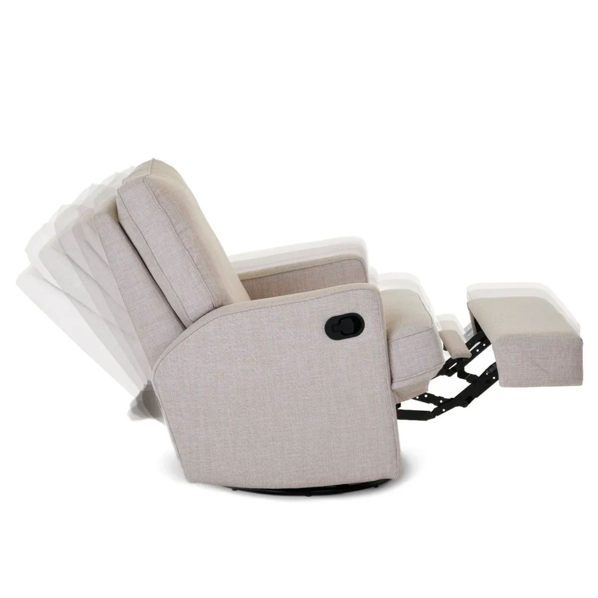 Obaby Madison Swivel Glider Recliner Chair - Oatmeal - Image 8