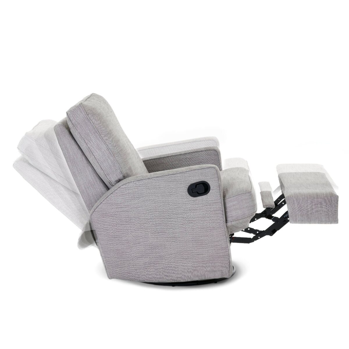 Obaby Madison Swivel Glider Recliner Chair - Pebble - Image 5
