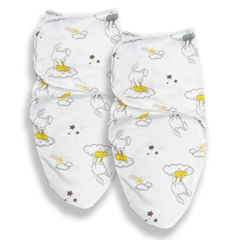 Callowesse Newborn Baby Swaddle Pack of 2 | 0-3 Months | Bunny Dreams