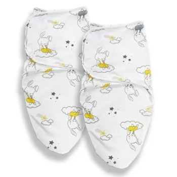 Callowesse Newborn Baby Swaddle Pack of 2 | 0-3 Months | Bunny Dreams