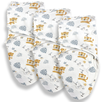 Callowesse Newborn Baby Swaddle Pack of 3 | 0-3 Months | Curious Cubs