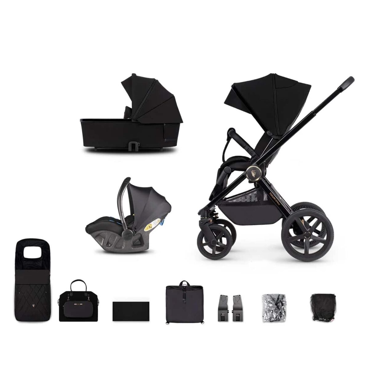 Venicci Upline 3 in 1 Travel System with Ultralite Car Seat (11 Piece Bundle)