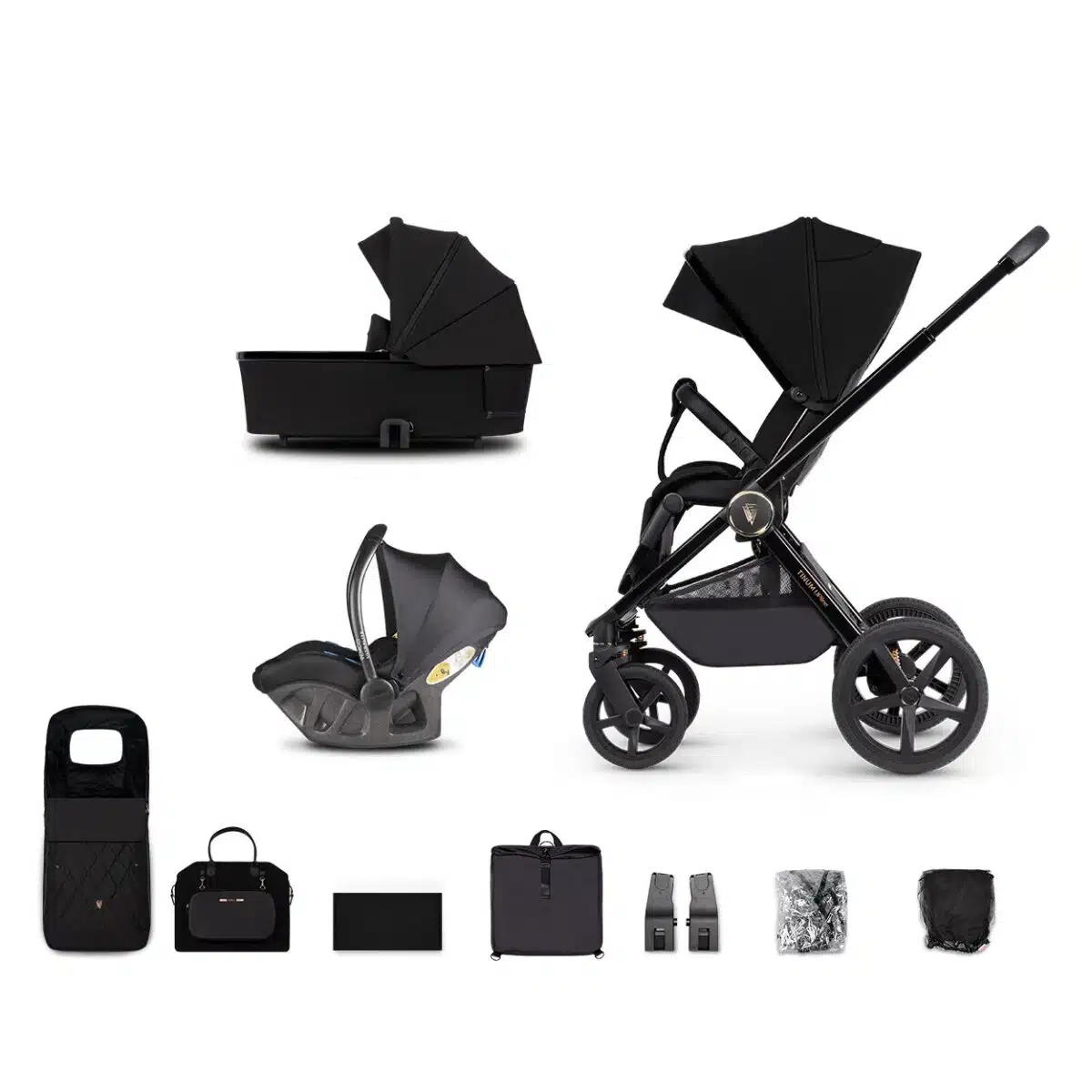 Venicci Upline 3 in 1 Travel System with Ultralite Car Seat (11 Piece Bundle)