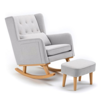 Babymore Lux Nursing Chair with Stool - Grey