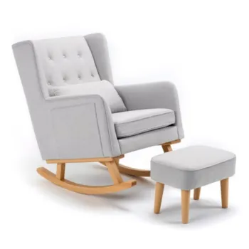 Babymore Lux Nursing Chair with Stool - Grey