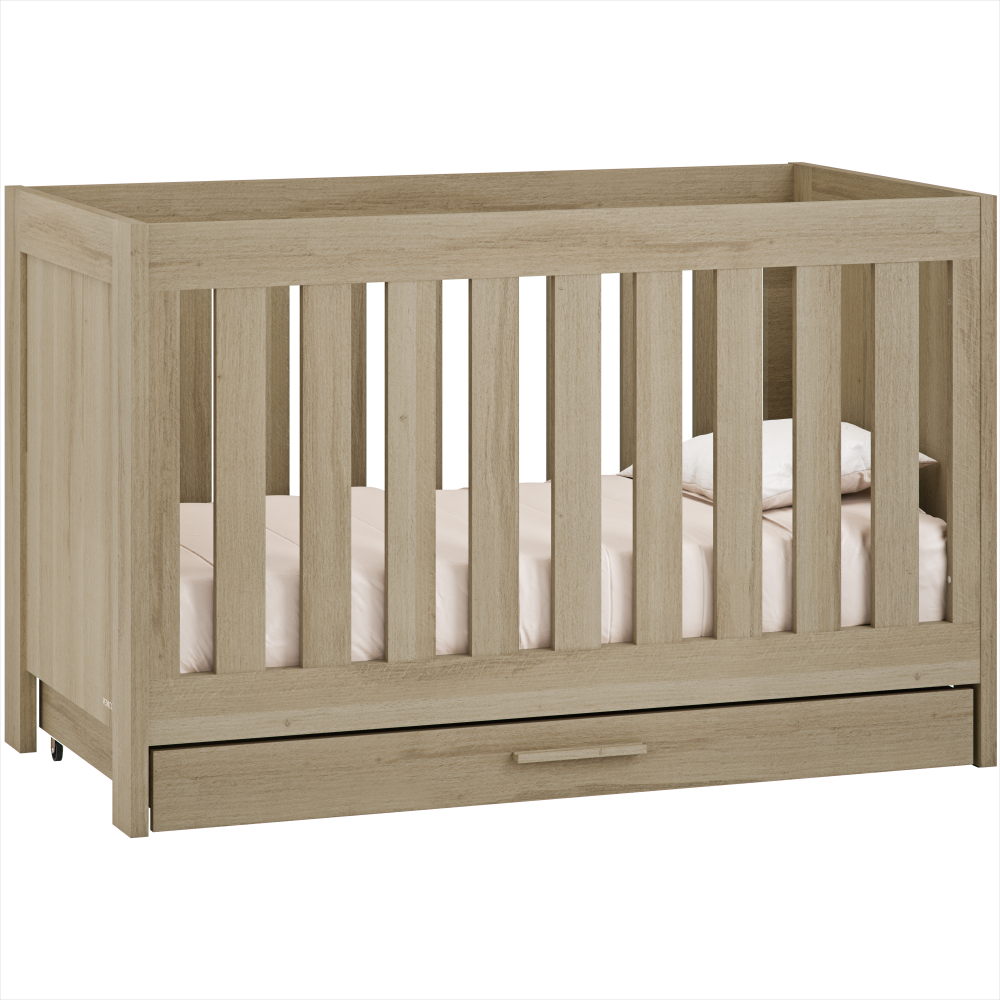 Venicci Forenzo 2 Piece Nursery Furniture Room Set Includes Cot Bed and Chest Changer - Honey Oak - Image 4