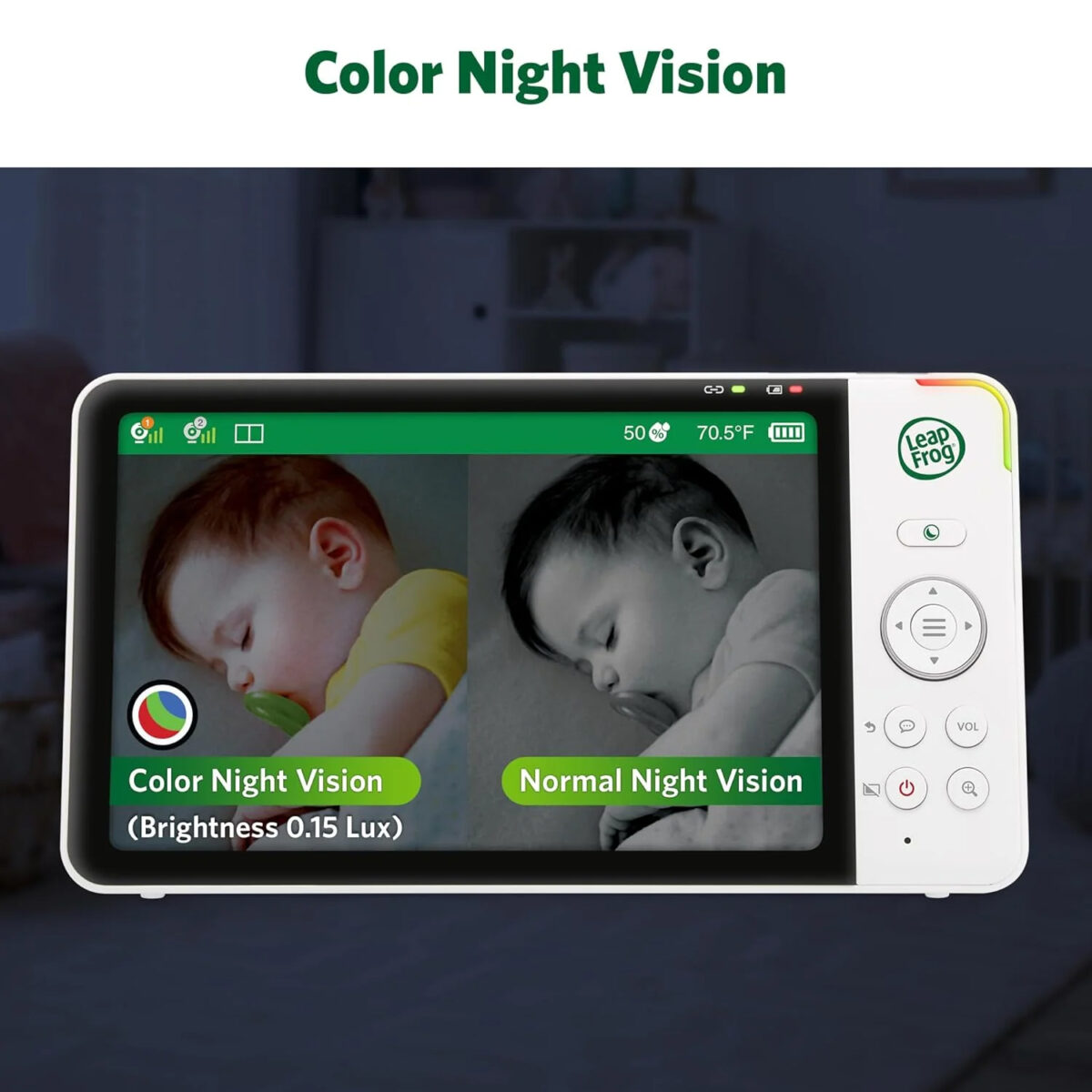 LeapFrog LF920HD 7" Video Baby Monitor with Colour Night Vision - Image 6
