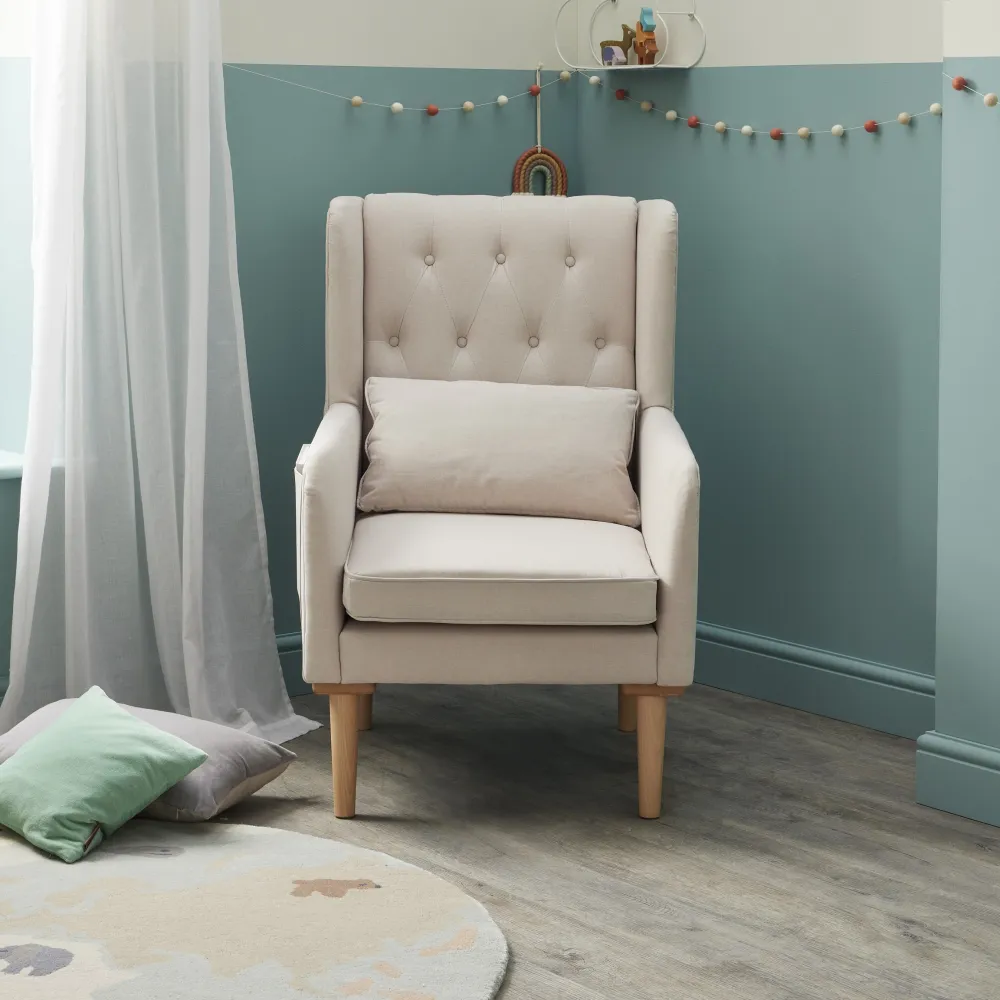 Babymore Lux Nursing Rocking and Arm Chair Cream