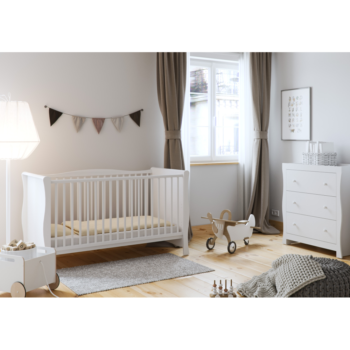 Little Acorns Traditional-Sleigh 2 Piece Room Set - White