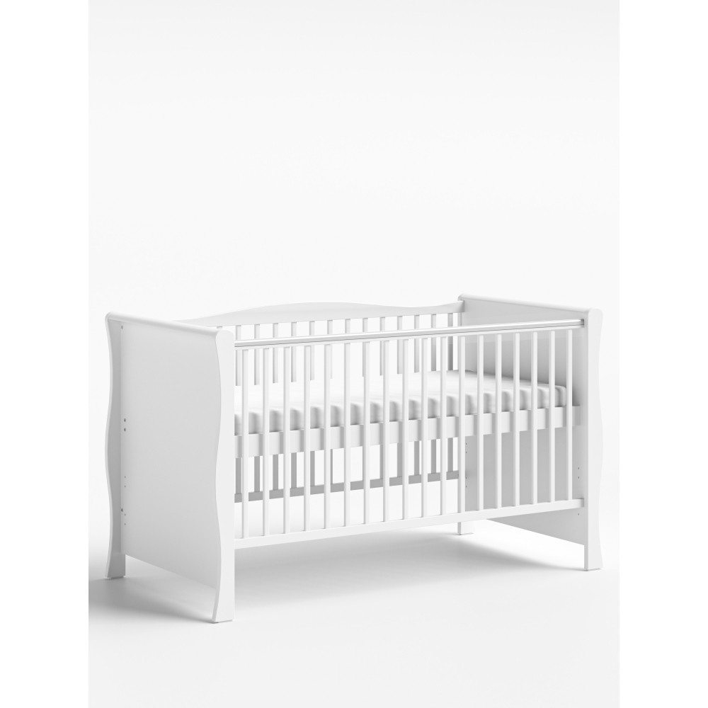 Little Acorns TraditionalSleigh CotBed White