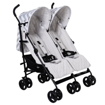 My Babiie MB11 Billie Faiers Twin Stroller - Grey Chevron