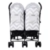 My Babiie MB11 Billie Faiers Twin Stroller - Grey Chevron