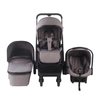 My Babiie MB500 Quilted Travel System - Grey Melange