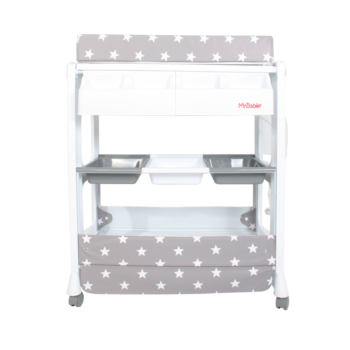 My Babiie Baby Bath and Changing Unit - Grey Stars