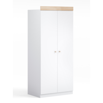 Little Acorns Burlington Double Doors Wardrobe – White/Oak