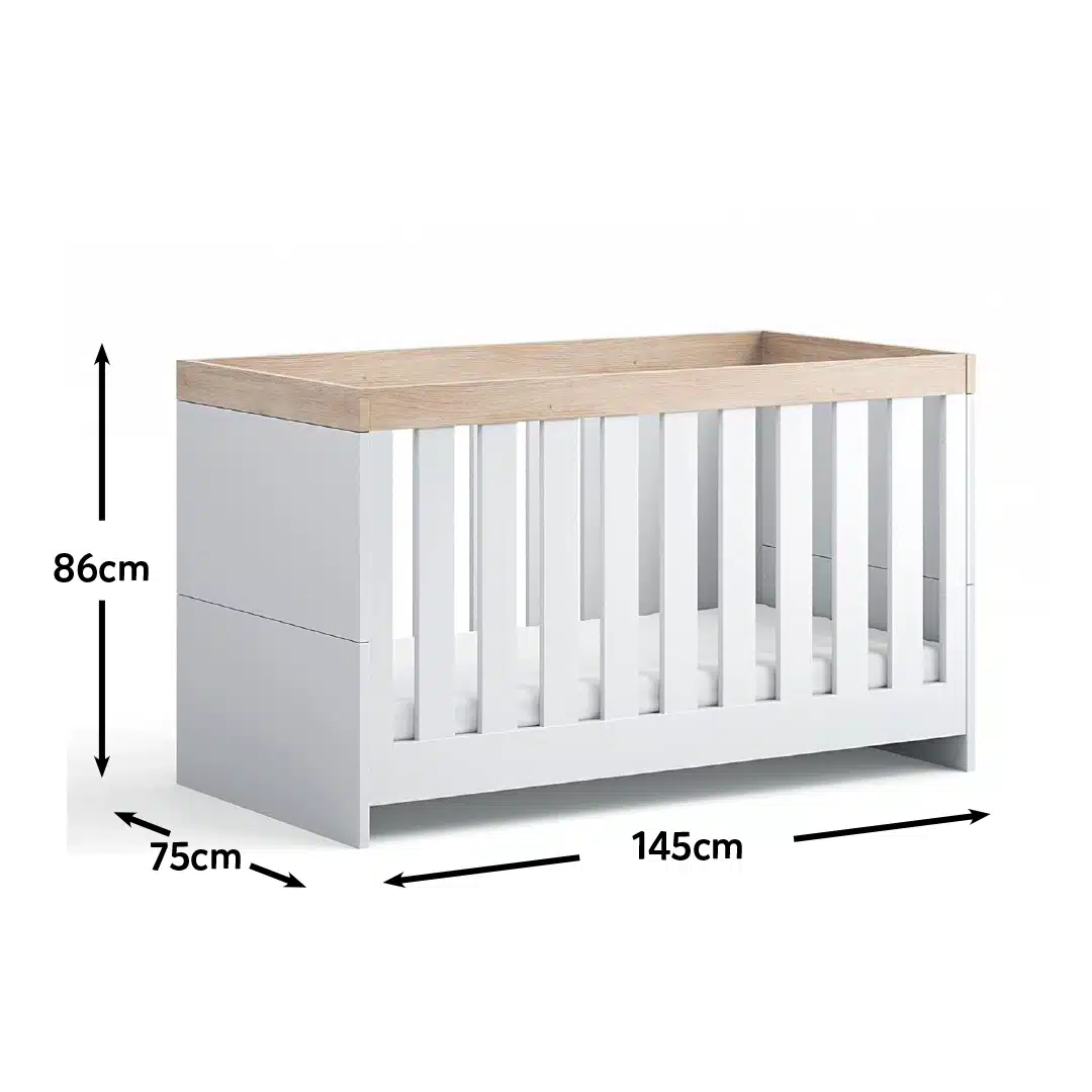 Little Acorns Burlington 3 Piece Room Set White Oak