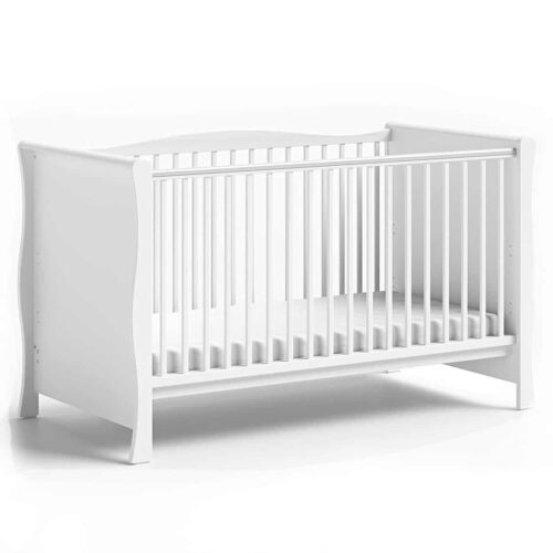 Little Acorns Traditional-Sleigh Cot-Bed - White