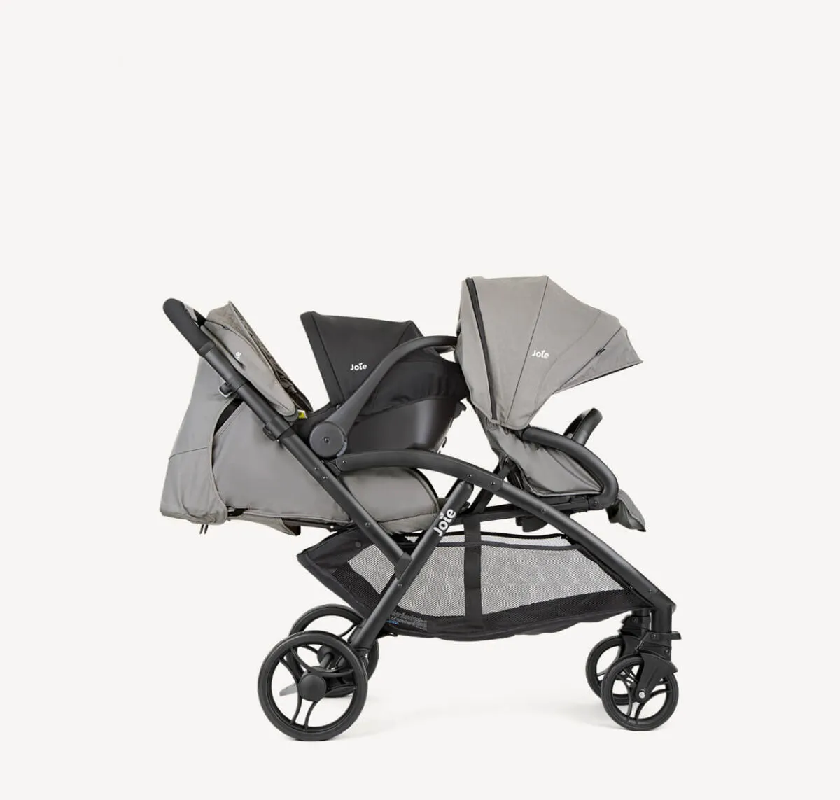 Joie EvaLite Duo Lightweight Double Stroller - Pebble - Image 5