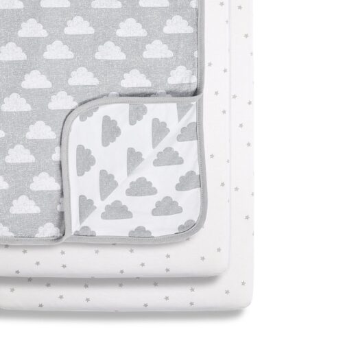 Snuz 3 Piece Crib Bedding Set - Cloud Nine