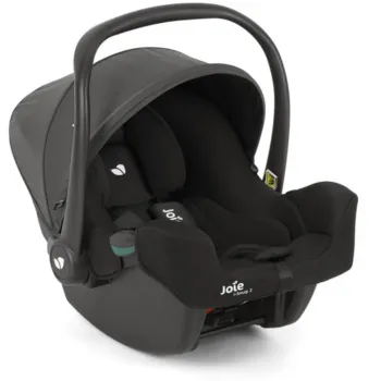 Joie i-Snug 2 Baby Car Seat in Shale with a white back ground.