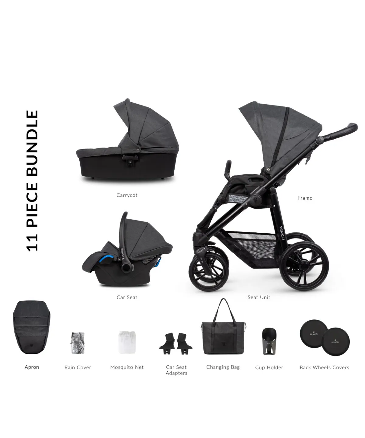 Venicci Genesis 3-in-1 Travel System Bundle