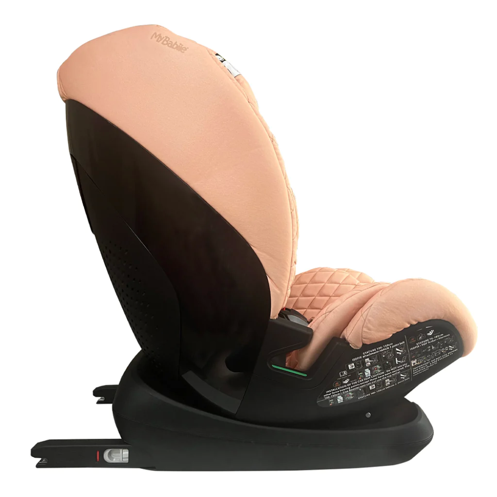 My Babiie Billie Faiers iSize Quilted Car Seat Group 1 2 3 Blush