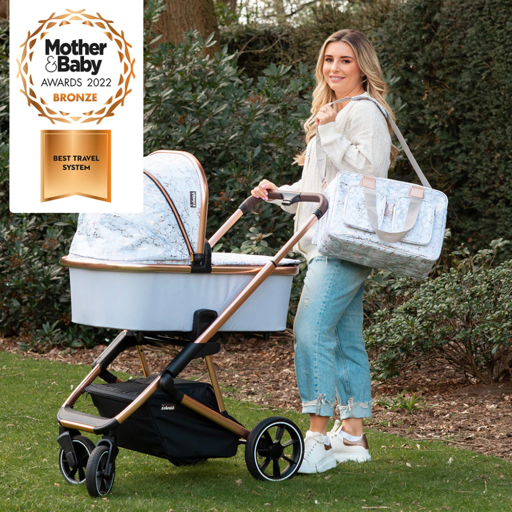 My Babiie MB500 Dani Dyer Travel System Rose Gold Marble