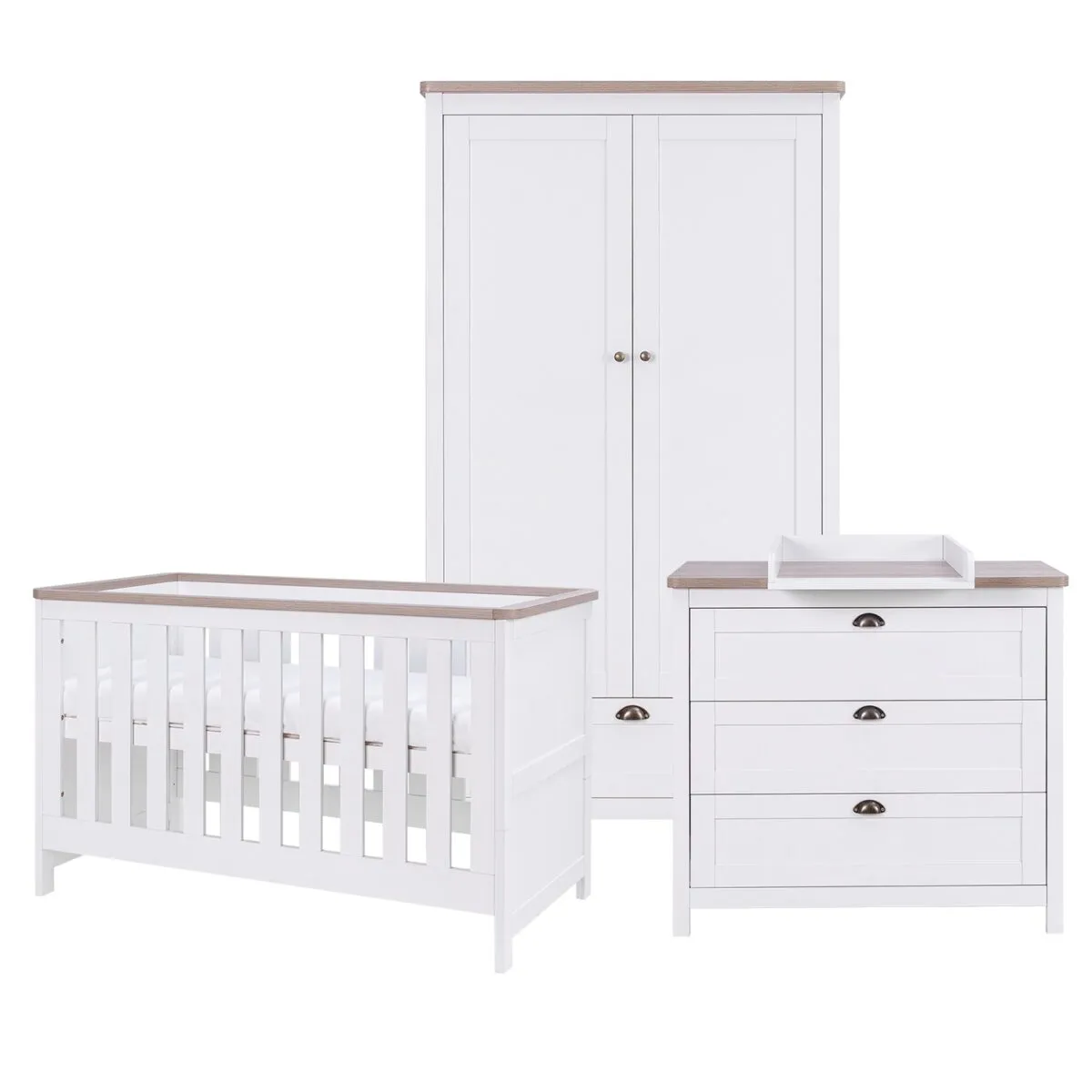 Tutti Bambini Verona 3 Piece Nursery Furniture Room Set Includes Cot Bed, Chest Changer and Wardrobe - Image 11