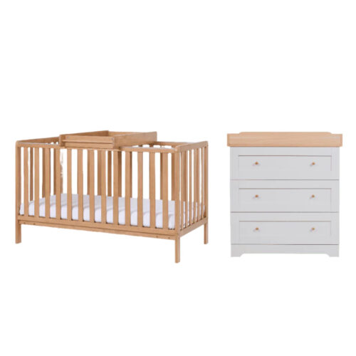 Malmo 2 pieces Nursery Set Oak Dove Grey