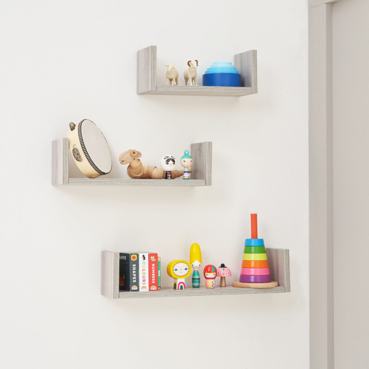 Tutti Bambini Modena Set of Three U-Shaped Wall Shelves - Image 2