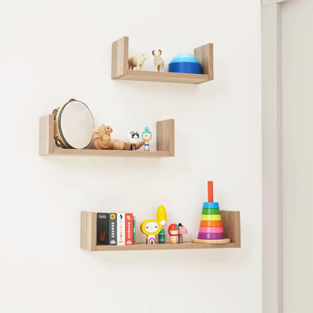 Tutti Bambini Modena Set of Three U-Shaped Wall Shelves - Image 3