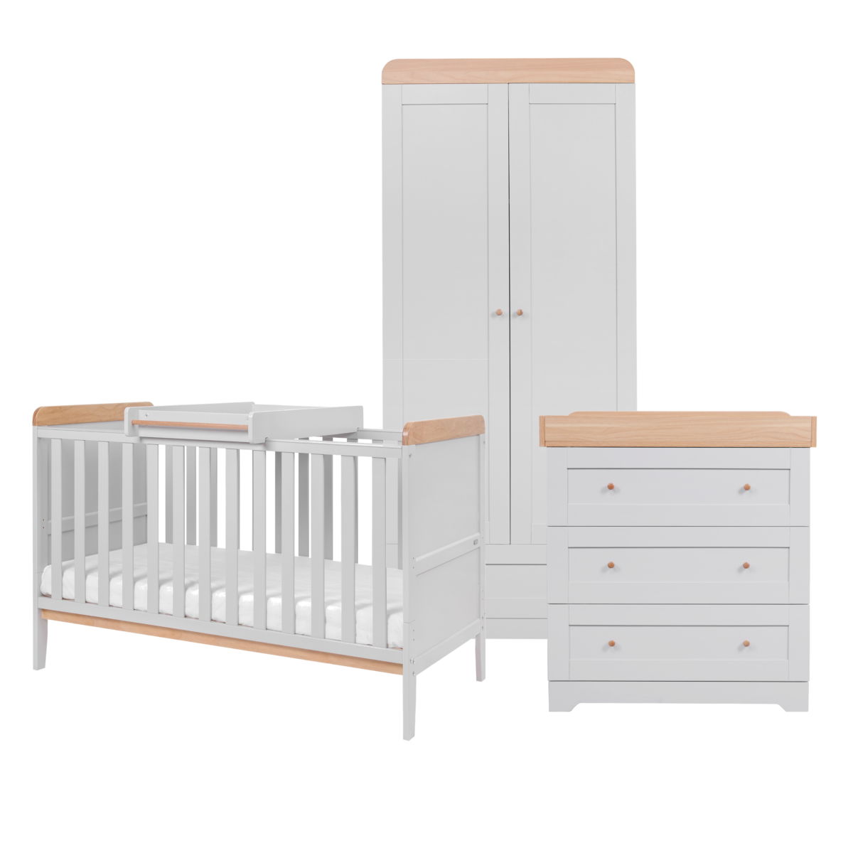 Tutti Bambini Rio 3 Piece Nursery Furniture Set Includes Cot Bed, Chest Changer And Wardrobe - Image 18